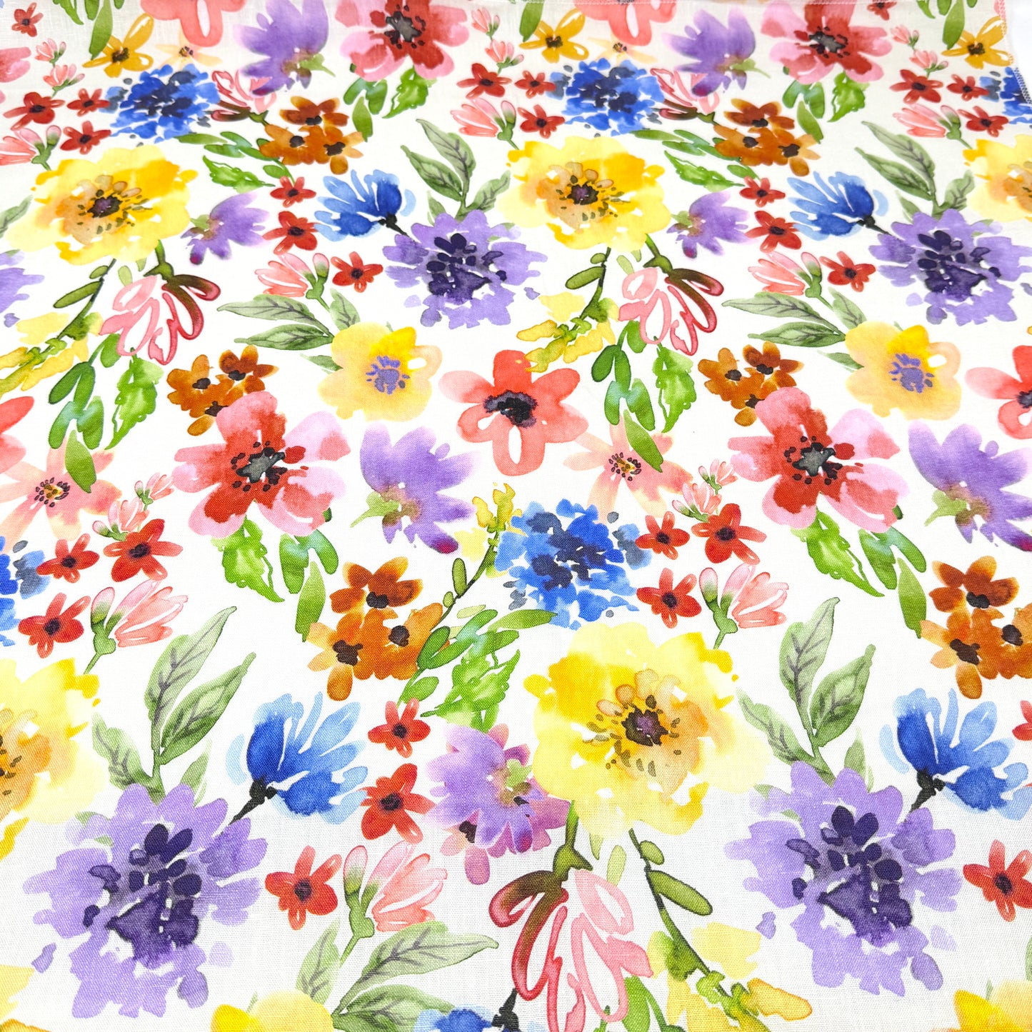 Floral Handkerchief Light Weight 100% Linen Fabric By The Yard, 58"Width, CL1103