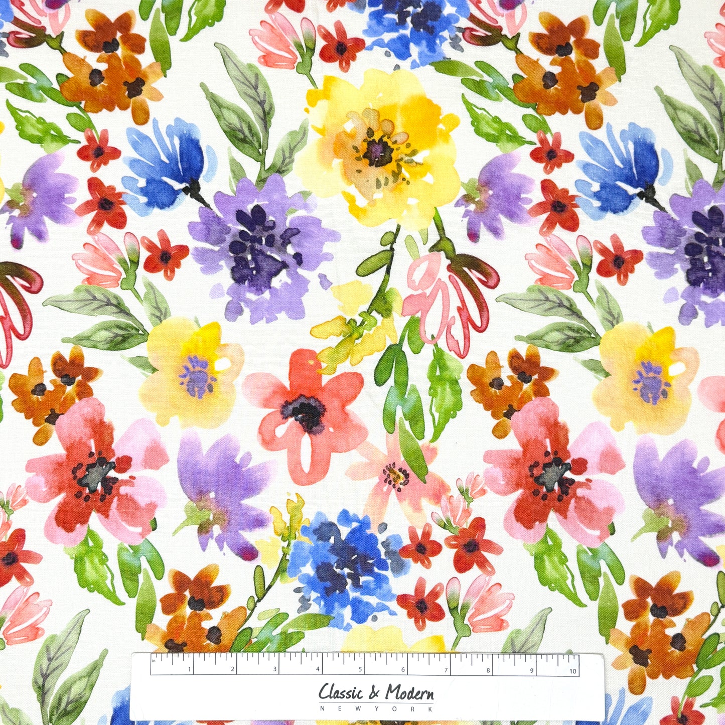 Floral Handkerchief Light Weight 100% Linen Fabric By The Yard, 58"Width, CL1103