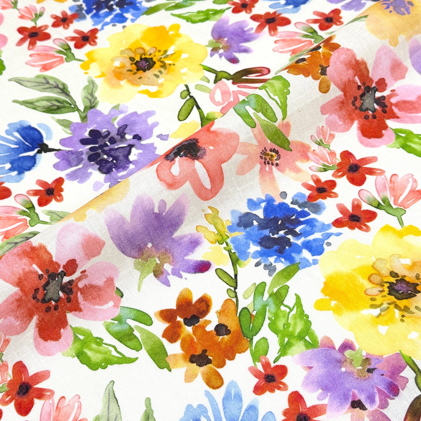 Floral Handkerchief Light Weight 100% Linen Fabric By The Yard, 58"Width, CL1103