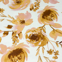 Water Roses Light Weight 100% Linen Fabric By The Yard/57" Width/CL1105