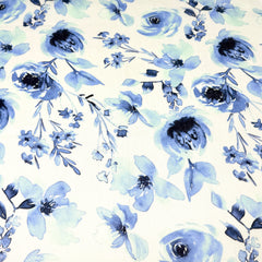 Water Roses Light Weight 100% Linen Fabric By The Yard/57" Width/CL1105