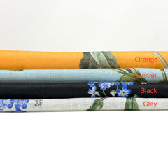 Plant Garden Handkerchief Light Weight 100% Linen Fabric By The Yard/57" Width/CL1104