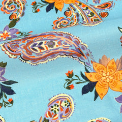 Paisley Floral Handkerchief Light Weight 100% Linen Fabric By The Yard/57" Width/CL1107