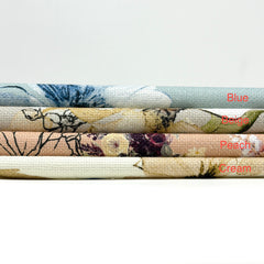 Flowing Floral Printed linen Flat Roman Shade/CL1145