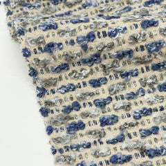 Multi Color Embroidery Modern Geometric Blend Linen Fabric By The Yard/54" Width/CL1151