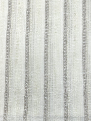 Striped Textured Embroidery Blend Linen Fabric by the Yard / 118" Width / CL1143