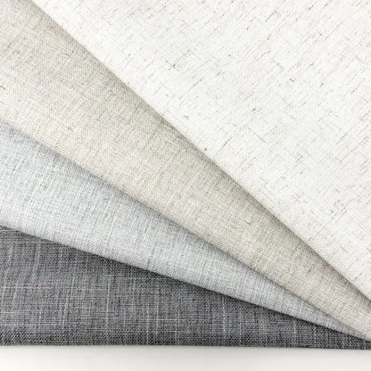 3 Pass Blackout Faux Linen Flat Roman Shade, CL1185