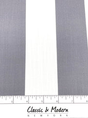 2" Stripe Faux Linen Flat Relaxed Roman Shade/CL1092