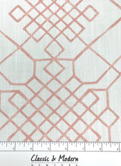 Contemporary Celtic Knot Faux Linen Flat Roman Shade, Relaxed Roman Shade/CL1090