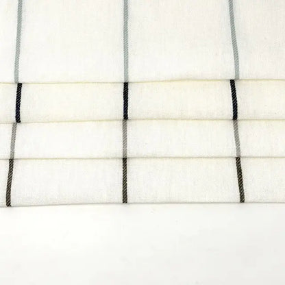 Light Green Wide Thin Striped 100% Linen Custom Made Flat Roman Shade, CL1003