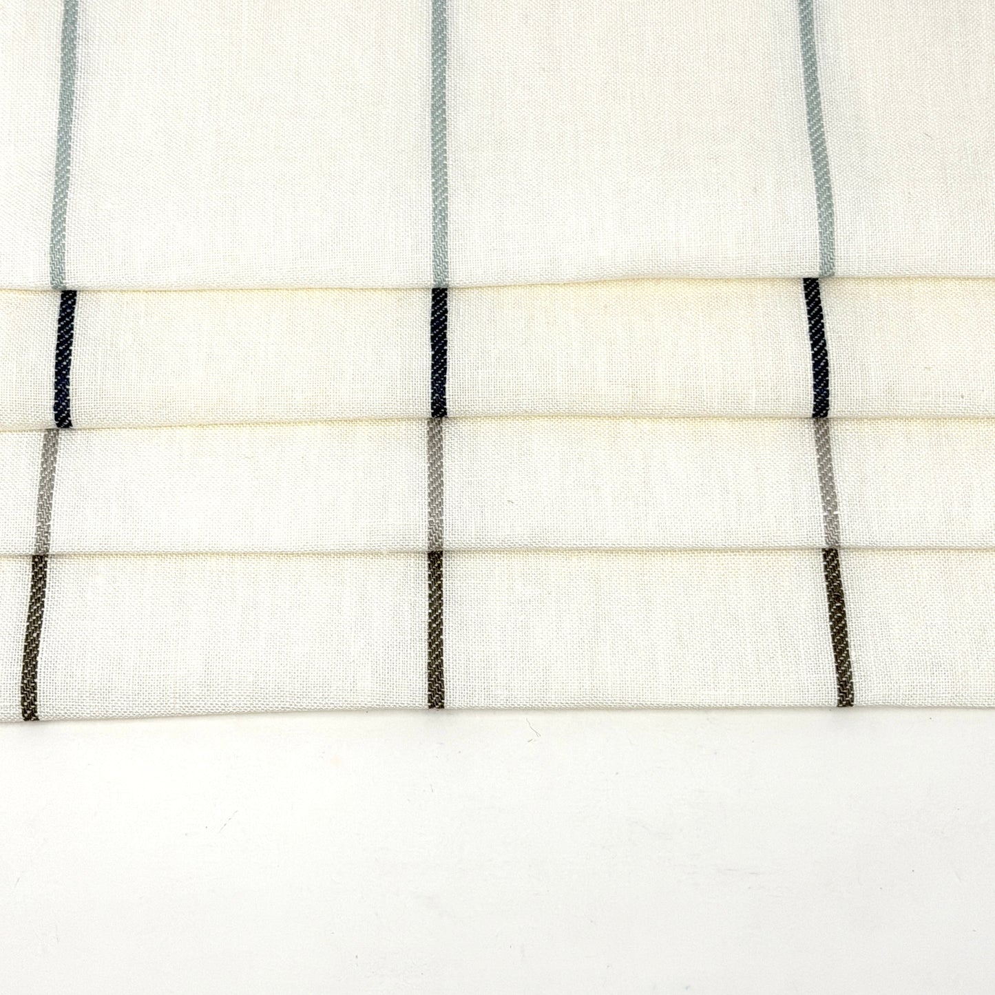 Wide Thin Striped 100% Linen Custom Made Flat Roman Shade/CL1003 - Classic & Modern Home