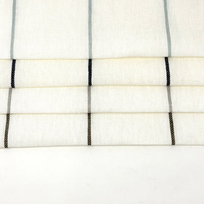 Wide Thin Striped 100% Linen Custom Made Flat Roman Shade/CL1003 - Classic & Modern Home