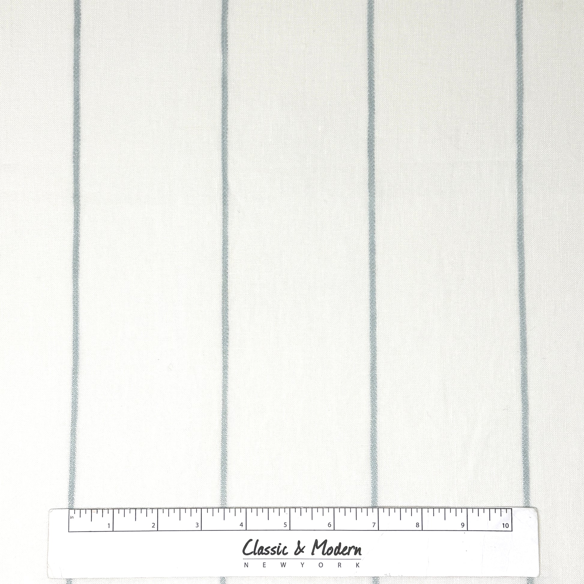 Wide Thin Striped 100% Linen Custom Made Flat Roman Shade/CL1003 - Classic & Modern Home