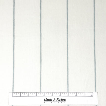 Wide Thin Striped 100% Linen Custom Made Flat Roman Shade/CL1003 - Classic & Modern Home