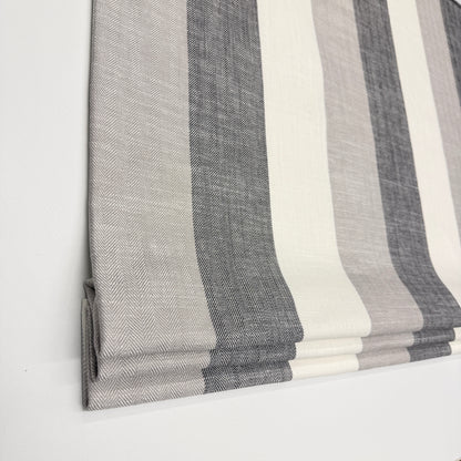 Striped Multi Color Farmhouse Modern Flat Roman Shade/CL1193 - Classic & Modern Home
