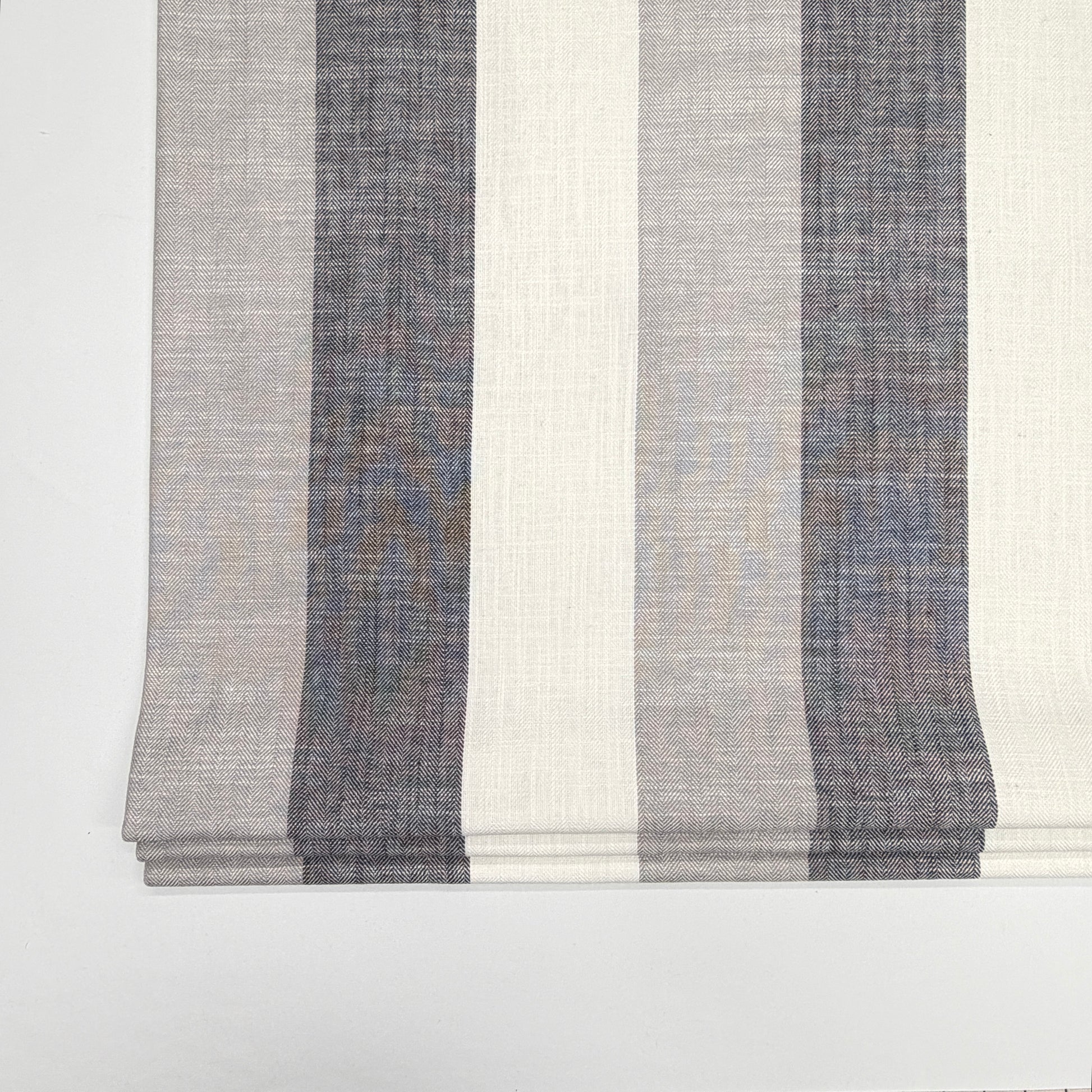 Striped Multi Color Farmhouse Modern Flat Roman Shade/CL1193 - Classic & Modern Home