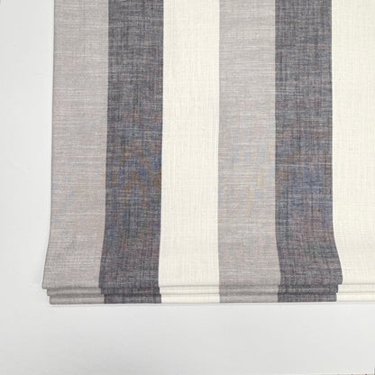 Striped Multi Color Farmhouse Modern Flat Roman Shade/CL1193 - Classic & Modern Home