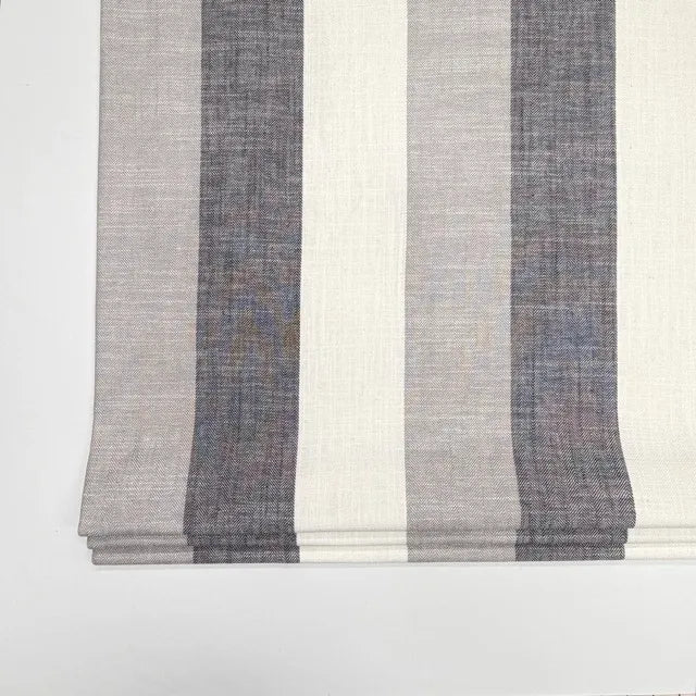 Modern Farmhouse Dark Stripe Flat Roman, CL1193