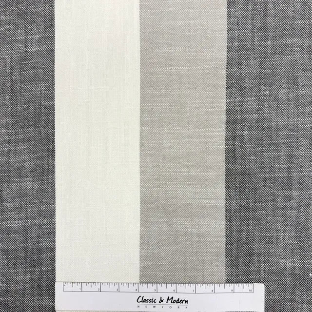 Modern Farmhouse Dark Stripe Flat Roman, CL1193