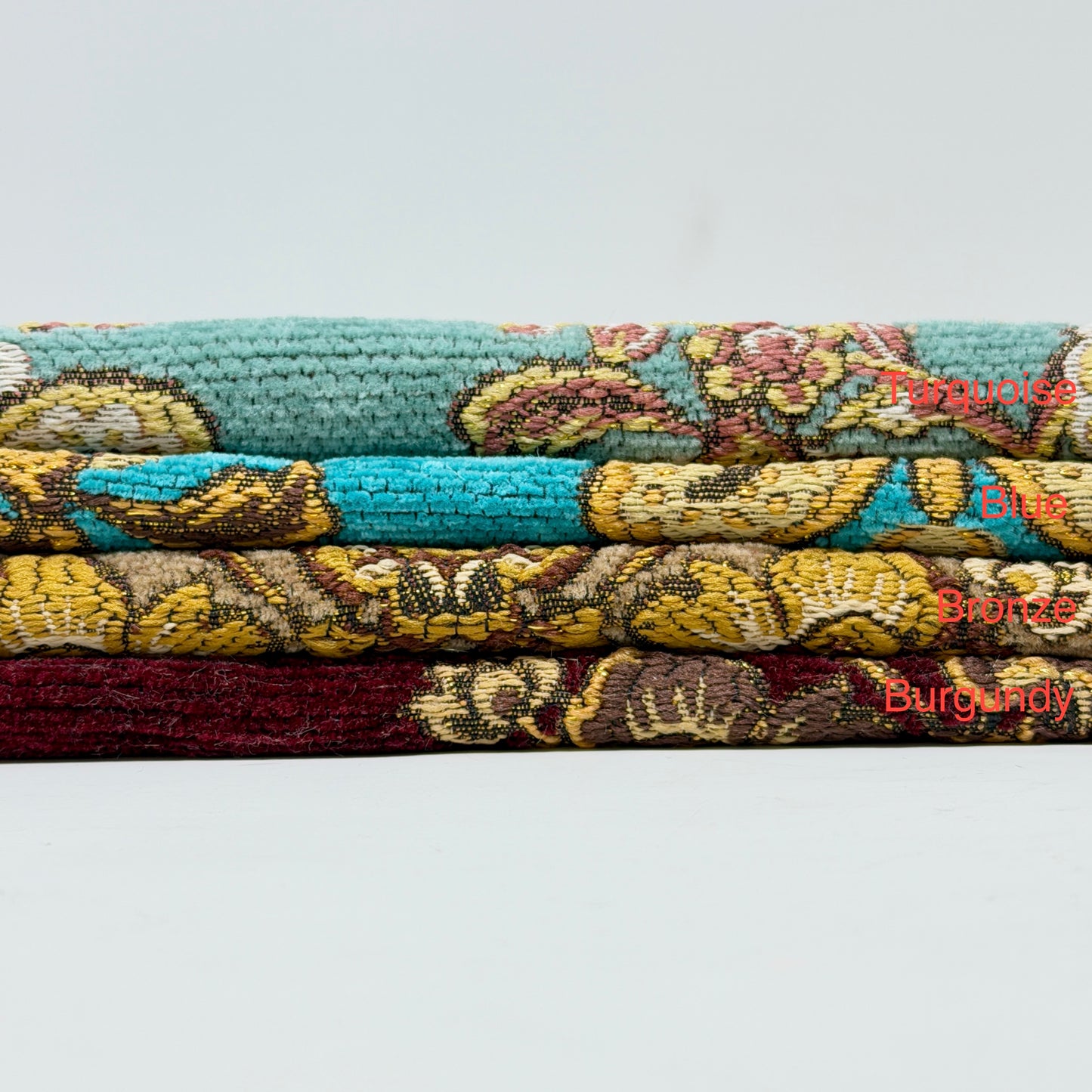 Sage Floral Damask Velvet Classic Relaxed Roman Shade, CL1195