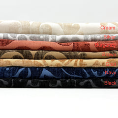 Navy Damask Velvet Classic Flat Roman Shade/CL1196