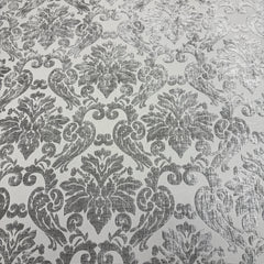 Navy Damask Velvet Classic Flat Roman Shade/CL1196