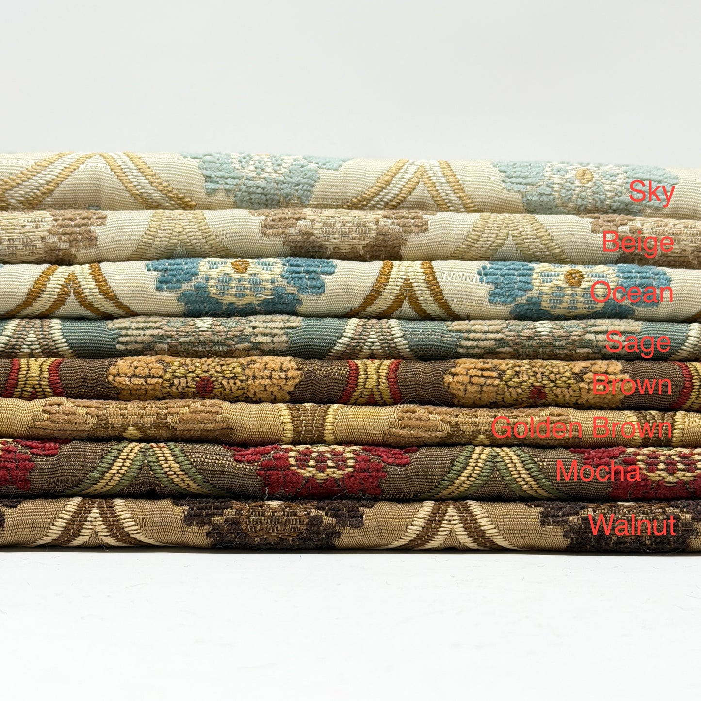 Khaki Sage Green Damask Jacquard Flat Roman Shade/CL1191 - Classic & Modern Home