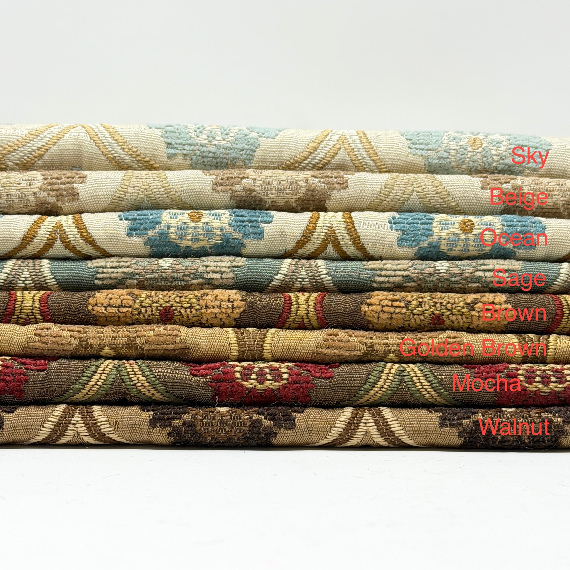 Khaki Sage Green Damask Jacquard Flat Roman Shade/CL1191 - Classic & Modern Home