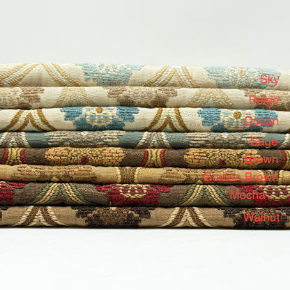 Khaki Sage Green Damask Jacquard Flat Roman Shade/CL1191 - Classic & Modern Home