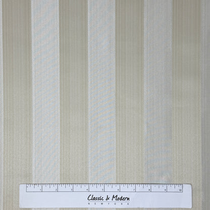 Two ToneGold Stripe Jacquard Flat Roman Shades/CL1190 - Classic & Modern Home