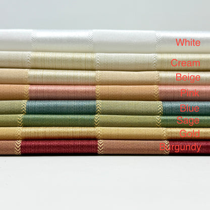 Two ToneGold Stripe Jacquard Flat Roman Shades/CL1190 - Classic & Modern Home