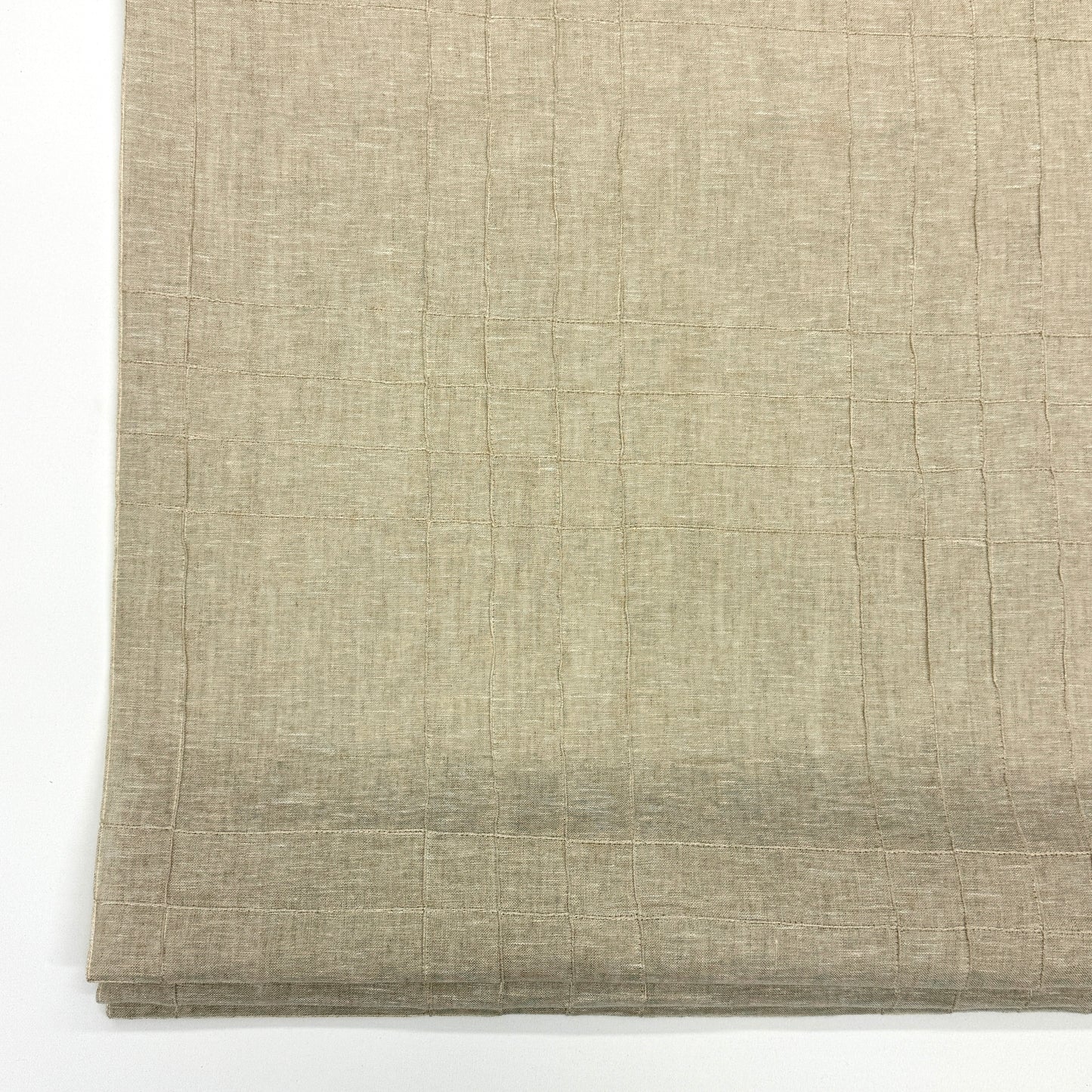 Seamed Blend Linen Flat Relaxed Casual Roman Shade, CL1086