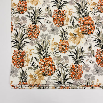 Tropical Pineapple Linen Flat Roman Shade, CL1158
