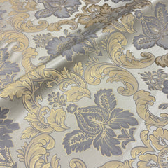 Floral Damask Jacquard Fabric Flat Roman Shade/CL1197