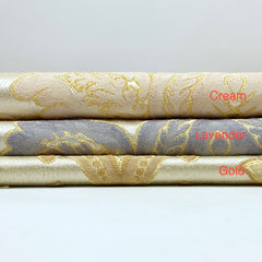 Floral Damask Jacquard Fabric Flat Roman Shade/CL1197