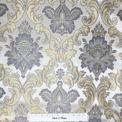 Floral Damask Jacquard Fabric Flat Roman Shade/CL1197