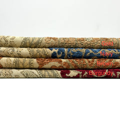 Brown Gold Damask Jacquard Fabric Flat Roman Shade/ Relax Roman Shade/CL1198