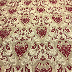 Brown Gold Damask Jacquard Fabric Flat Roman Shade/ Relax Roman Shade/CL1198