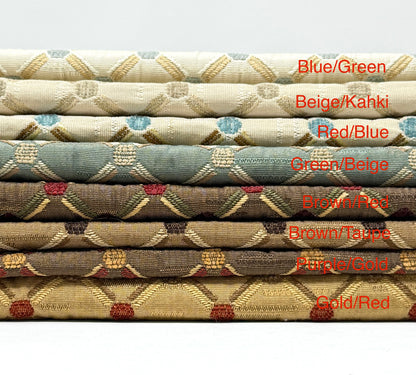 Golden Brown Diamond Dot Flat Roman Shade, CL1187