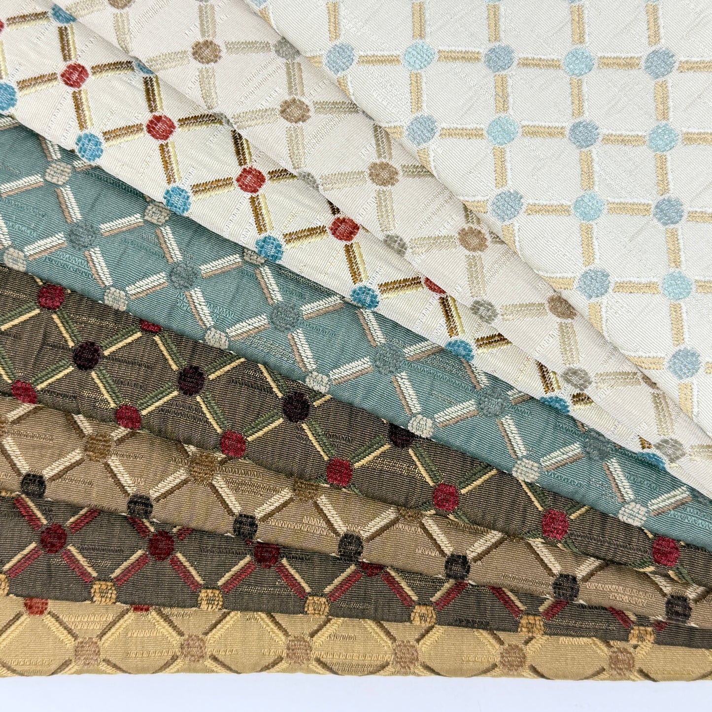 Golden Brown Diamond Dot Flat Roman Shade, CL1187