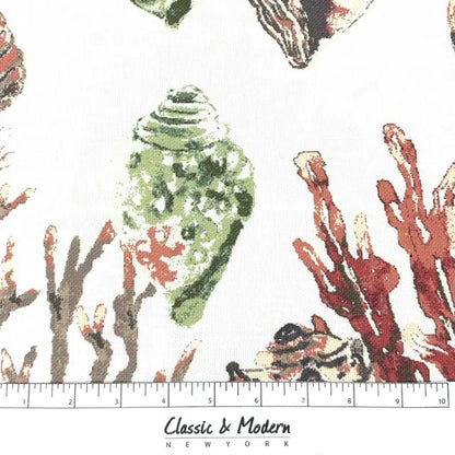 Sea Life Linen Fabric by the Yard, 54"Width, CL1159