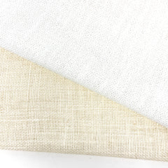 White & Ecru 100% Sheer Linen Fabric By The Yard/CL1054 - Classic & Modern Home