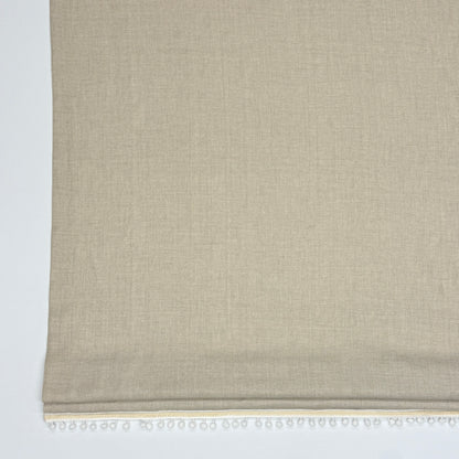 Natural Linen Flat Roman Shade with White Pom Pom, Kid's Baby Nursery Room. Blackout Option/CL1010 - Classic & Modern Home