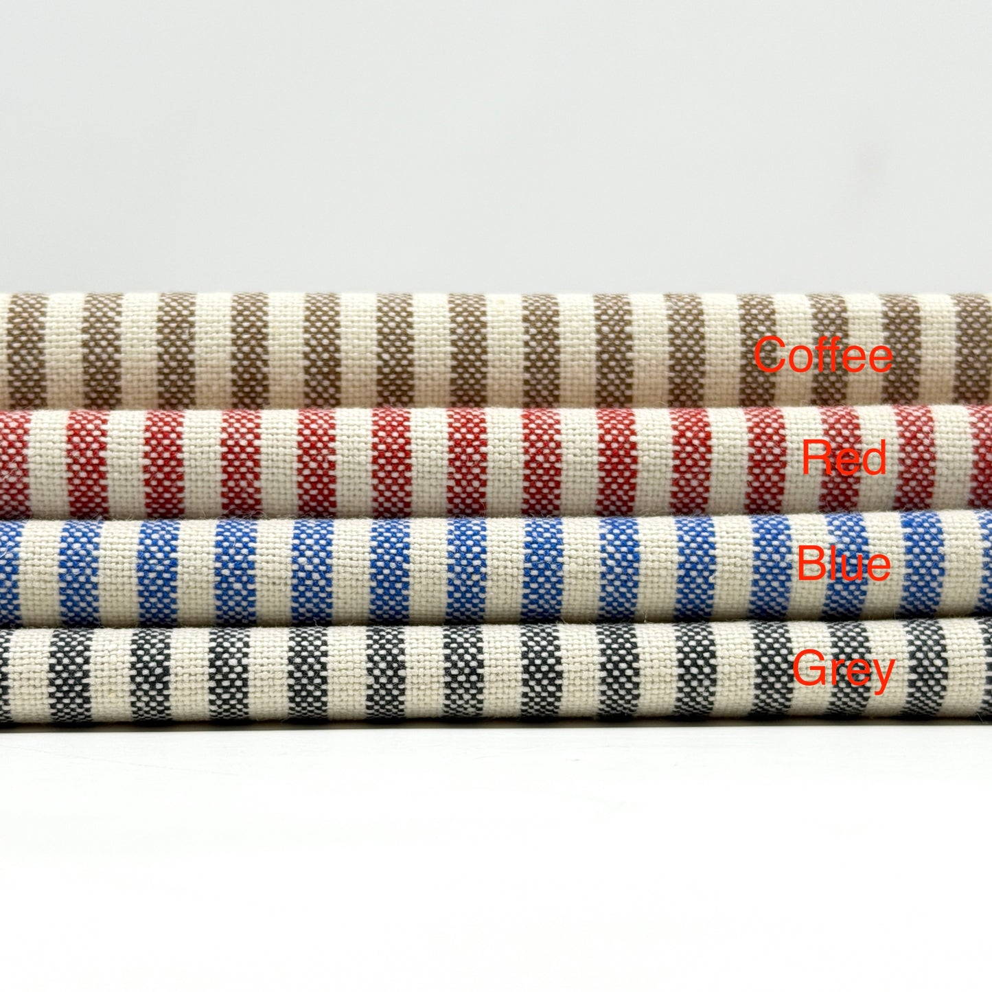 Ticking Striped Cotton Flat Roman Shade, CL1202