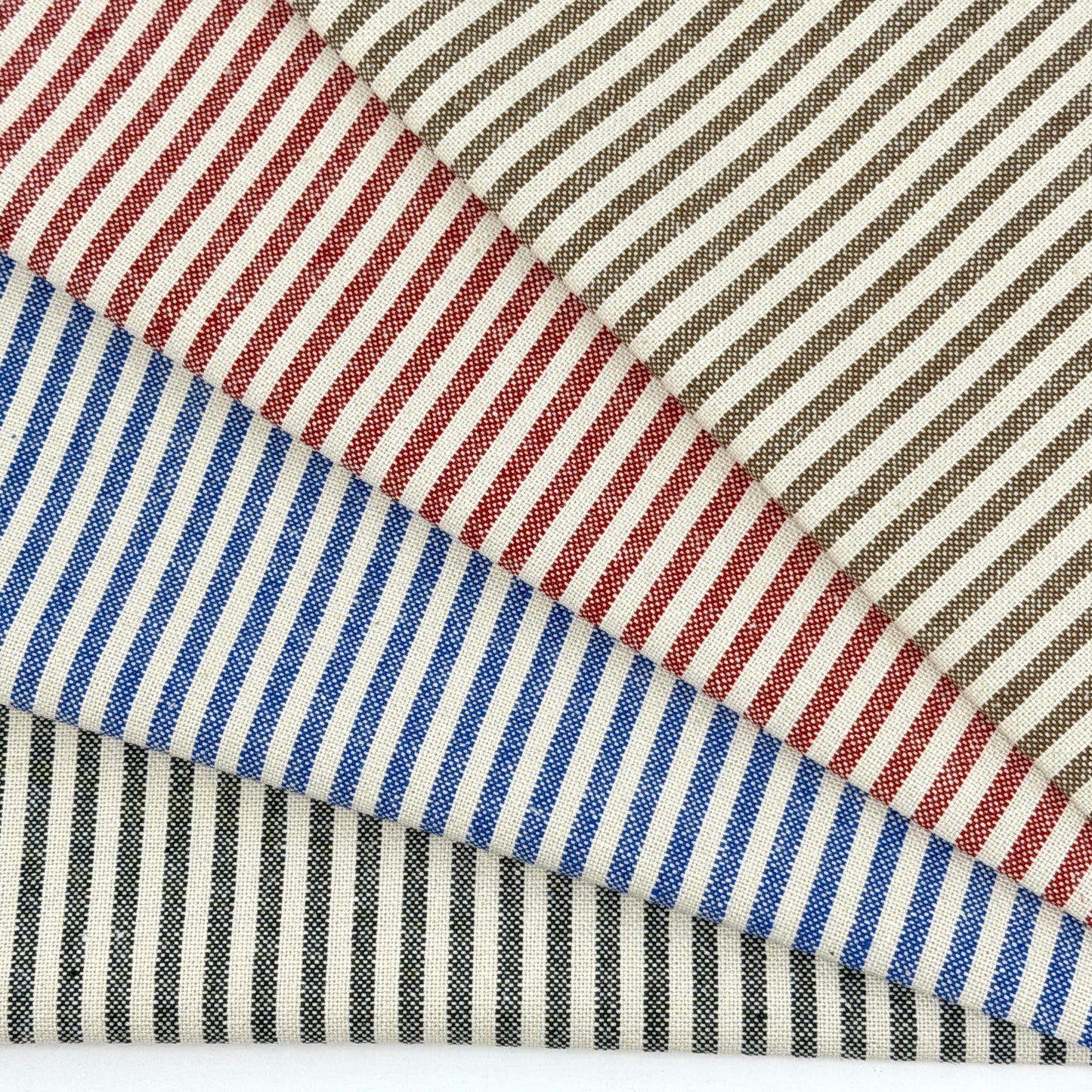 Ticking Striped Cotton Flat Roman Shade, CL1202