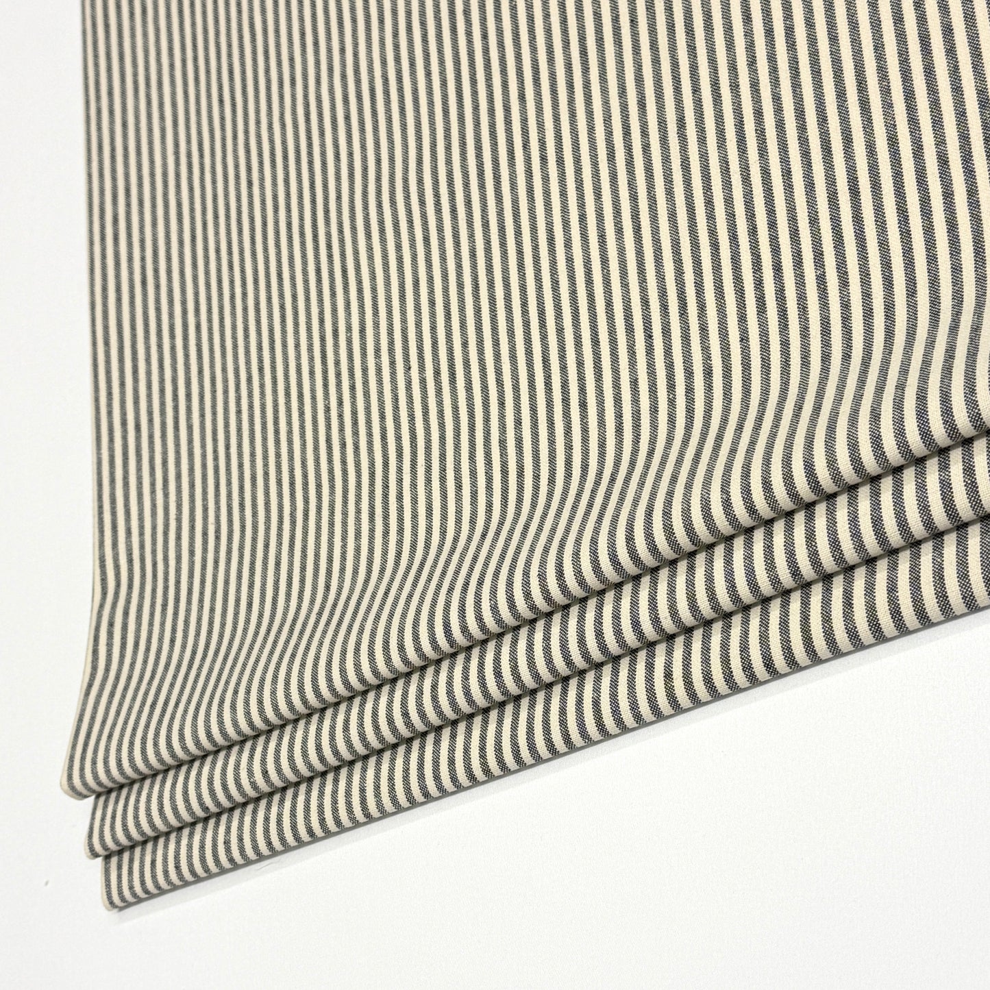 Ticking Striped Cotton Flat Roman Shade, CL1202