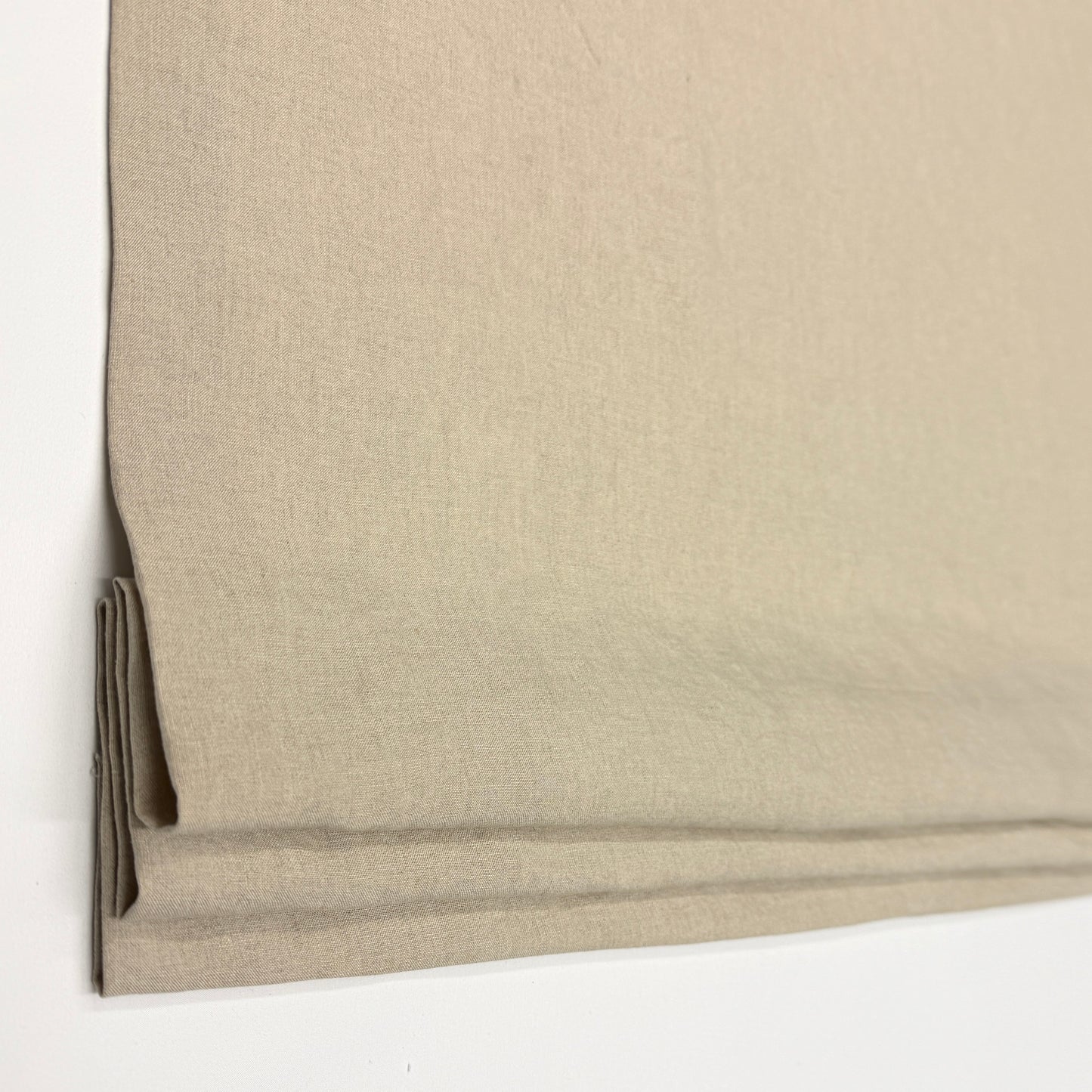 Natural Stonewashed 100% Organic Natural French Linen Roman Shade/CL1058 - Classic & Modern Home