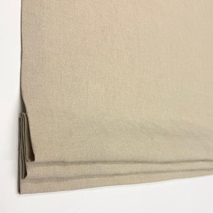 Natural Stonewashed 100% Organic Natural French Linen Roman Shade/CL1058 - Classic & Modern Home