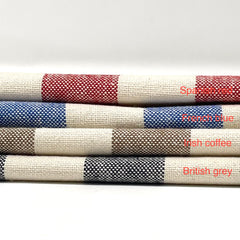 100% Cotton British Stripes Flat Roman Shade / CL1025