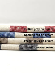 100% Cotton British Stripes Flat Roman Shade / CL1025